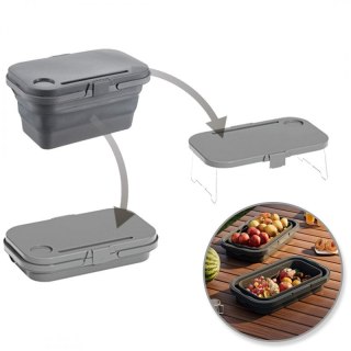 Uniwersalny składany kosz piknikowy 3w1, stolik, pojemnik KP03SZ