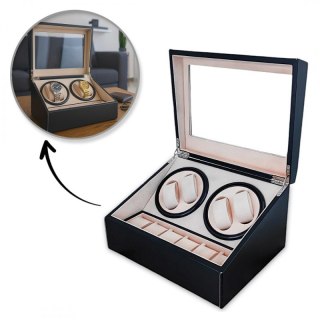 Rotomat na zegarek automatyczny, ekoskóra szkatułka gablotka 31x24x18cm PD103