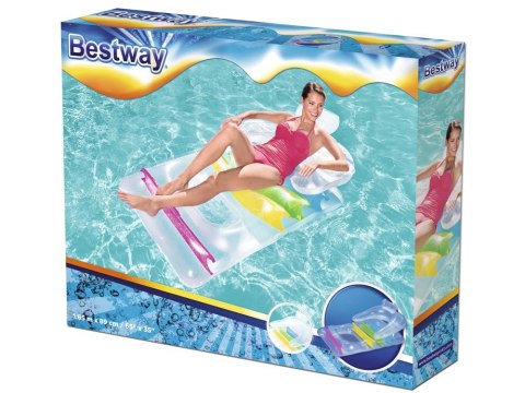 Dmuchany Fotel Materac do Pływania Leżak do Basenu BESTWAY 165x89 cm