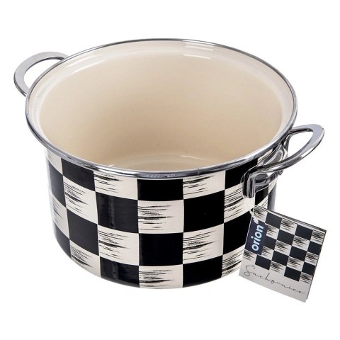 Garnek Emaliowany 4 L ORION SZACHOWNICA 22 cm Indukcja Zmywarka