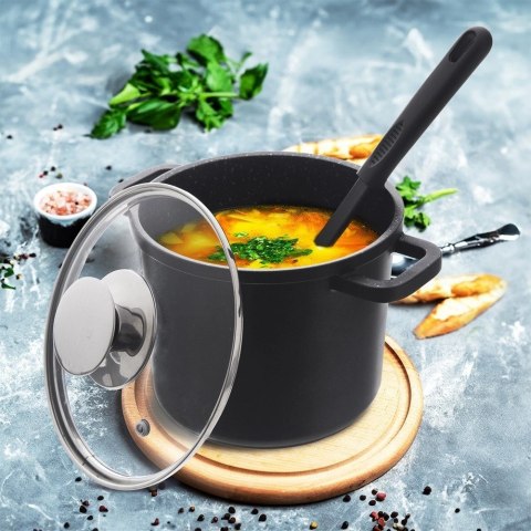 Garnek Granitowy ORION GRANDE Wysoki 17 cm 2 L Indukcja Piekarnik