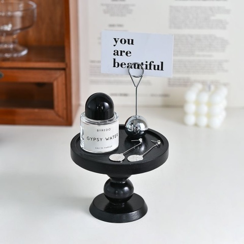 Retro drewniana taca do przechowywania Dekoracja salonu Stojąca świeca aromaterapeutyczna Taca do umieszczania