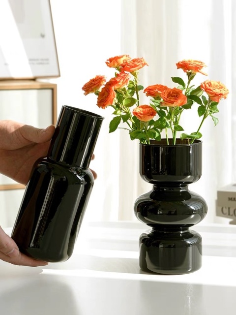 Retro nieregularny szklany wazon domowy salon stół jadalny LLuxury dekoracja wazony na kwiaty