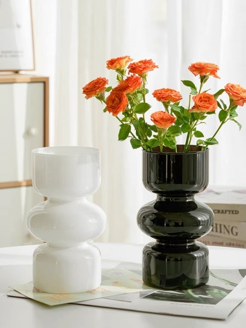 Retro nieregularny szklany wazon domowy salon stół jadalny LLuxury dekoracja wazony na kwiaty
