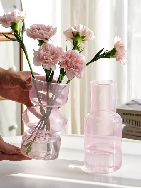 Retro nieregularny szklany wazon domowy salon stół jadalny LLuxury dekoracja wazony na kwiaty