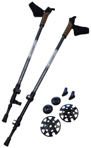 Kije Trekkingowe Regulowane Składane z Szybkozłączką KUBISPORT 145-72 cm