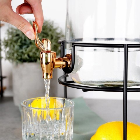 Kranik do Słoja na Napoje Srebrny VILDE Uniwersalny Praktyczny na Co Dzień