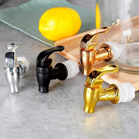 Kranik do Słoja na Napoje Srebrny VILDE Uniwersalny Praktyczny na Co Dzień