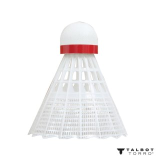 Lotki do Badmintona Nylonowe Białe Wytrzymałe TALBOT TORRO FAST 6 szt.