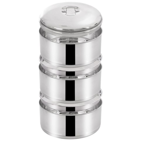 Menażka Obiadowa Stalowa Pojemnik na Żywność 3-poziomowa ORION 3x1,3 L