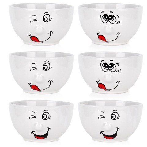Miseczki Ceramiczne 13,5 cm 550 ml Zestaw 6 szt Buźki SIAKI COLLECTION