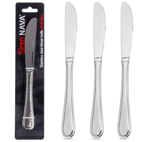 Noże Stołowe Stalowe NAVA SIREN 3 el.