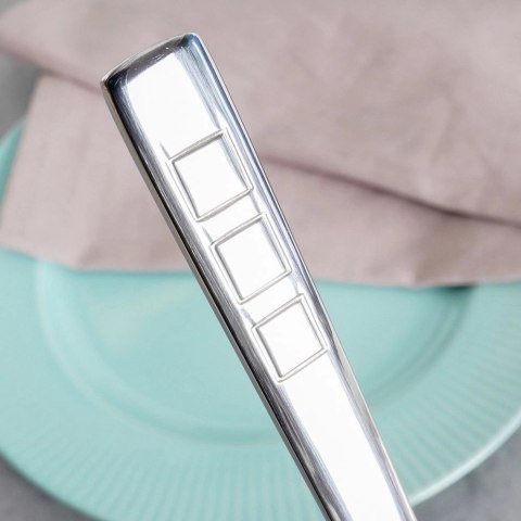 Noże Stołowe Stalowe Srebrne Wytrzymałe Klasyczne NAVA HARMONY 3 el.