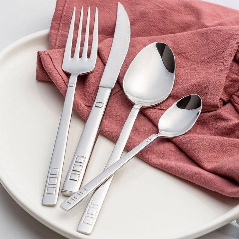 Noże Stołowe Stalowe Srebrne Wytrzymałe Klasyczne NAVA HARMONY 3 el.