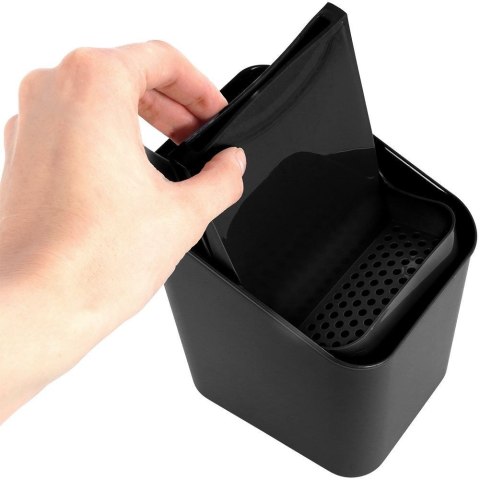 Ociekacz na Sztućce 14 x 11 x 16 cm Tworzywo Czarny do Zmywarki VILDE