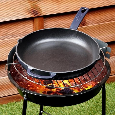 Patelnia Żeliwna Emaliowana 26 cm ORION Litina do Indukcji i Grillowania