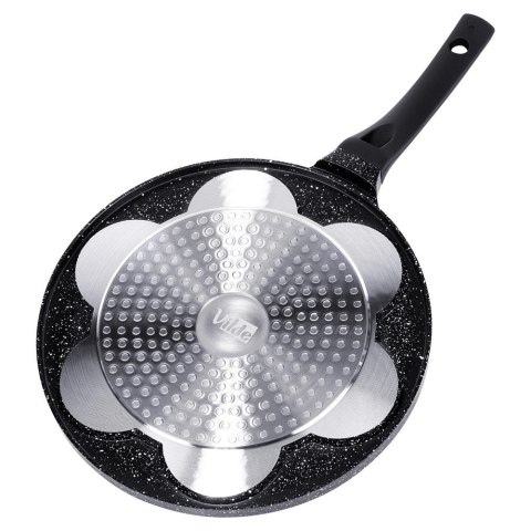 Patelnia do Jajek Granitowa 7 Otworów 26 cm VILDE Black Line Soft Touch