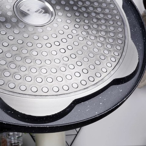 Patelnia do Jajek Granitowa 7 Otworów 26 cm VILDE Black&Wood Indukcja