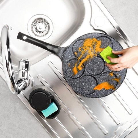 Patelnia do Jajek Granitowa 7 Otworów 26 cm VILDE Nieprzywierająca Buźki