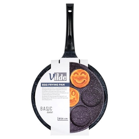 Patelnia do Jajek Granitowa 7 Otworów 26 cm VILDE Nieprzywierająca Buźki