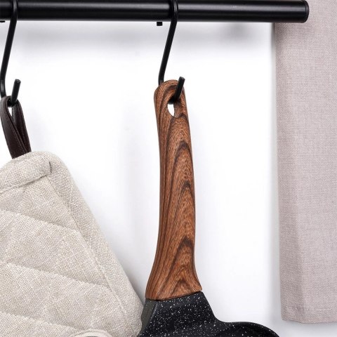 Patelnia do Jajek Placków Pancakes Granitowa 4 Otwory Solidna VILDE 19x19cm