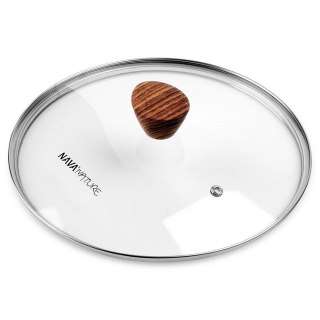 Pokrywka Szklana do Garnka Patelni Żaroodporna Okrągła NAVA 24 cm