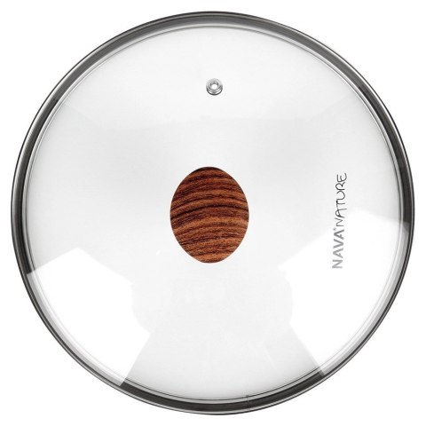 Pokrywka Szklana do Garnka Patelni Żaroodporna Okrągła NAVA 24 cm