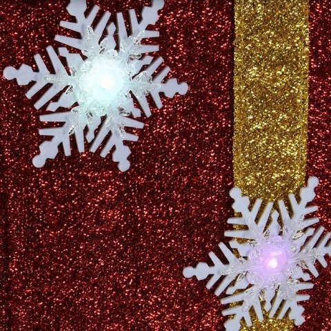 Prezent Świecący Świąteczny LED Czerwony Timer Dekoracja 46 cm VILDE