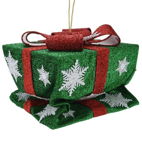 Prezent Świecący Świąteczny LED Zielony Timer Dekoracja 46 cm VILDE