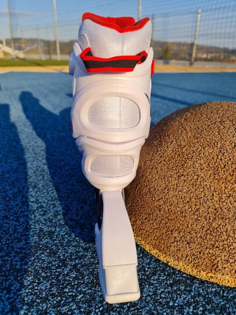 Rolki Damskie Męskie Białe Kauczukowe Solidne z Hamulcem KUBISPORT roz. 41