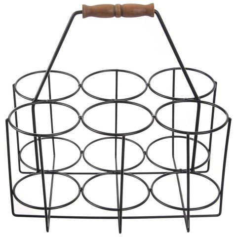 Skrzynka na Butelki Metalowa RADKA 6 Przegródek Uchwyt ORION