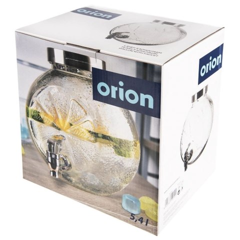 Słój Dozownik Dyspenser do Napojów Soku z Kranikiem Szklany ORION 5,4 L