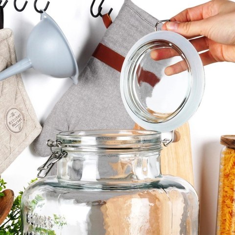 Słój Dozownik Dyspenser do Napojów z Kranikiem Pokrywką Szklany VILDE 8 L