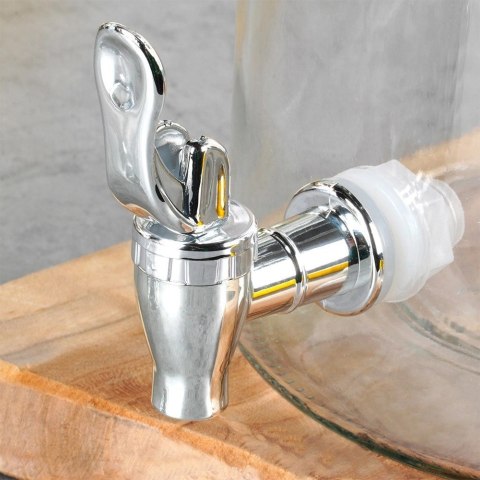 Słój Dozownik Dyspenser do Napojów z Kranikiem Pokrywką Szklany VILDE 8 L