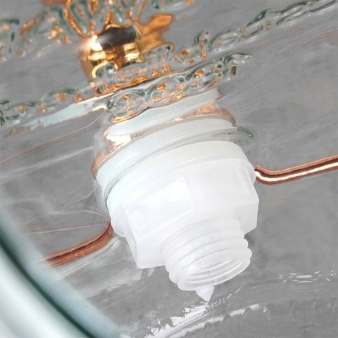 Słój Dozownik do Napojów z Kranikiem Złotym Stojakiem Szklany VILDE 5,5 L