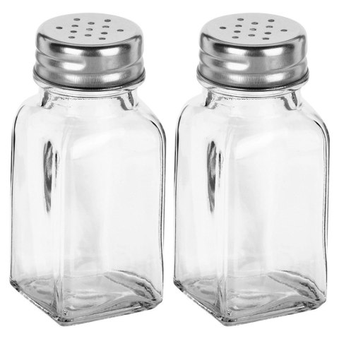 Solniczka Pieprzniczka Szklana Metalowa Zakrętka 80 ml 9,5 cm VILDE