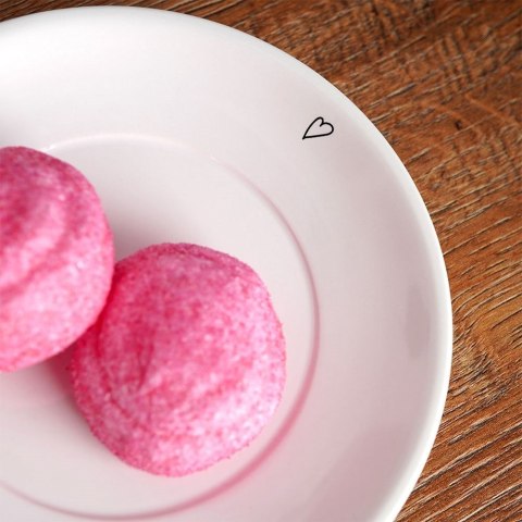 Spodek Mały Talerzyk Ceramiczny Biały SERCE 12 cm do Kubka ORION