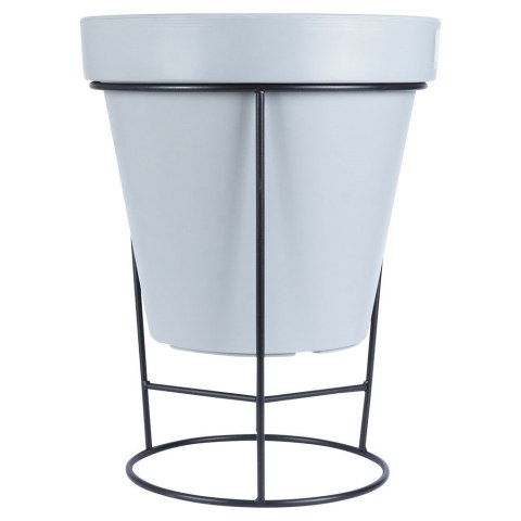 Stojak na Doniczkę Metalowy Czarny Dwustronny Dekoracyjny 45x53 cm VILDE