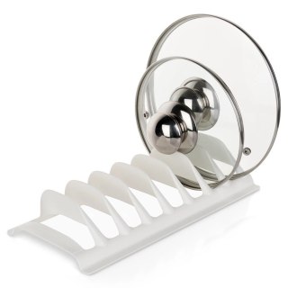 Stojak na Pokrywki Talerze Biały Organizer 8 szt. do Szuflady STORAGE