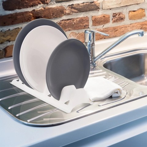 Stojak na Pokrywki Talerze Biały Organizer Szafka 8 szt. 29,5 cm ORION