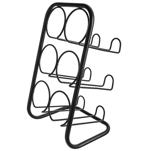 Stojak Regał Półka na Wino 6 Butelek Metalowy Czarny ORION 22,5 x 39 cm