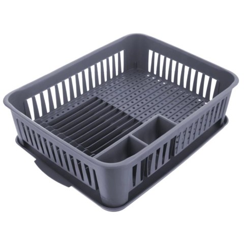 Suszarka na Naczynia Talerze Pojemna Szara ORION 43,5 x 32 x 12 cm