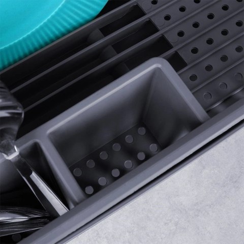 Suszarka na Naczynia Talerze Pojemna Szara ORION 43,5 x 32 x 12 cm