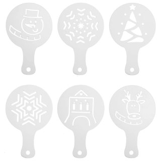 Szablony do Kawy i Deserów Świąteczne 6 el. na Boże Narodzenie ORION