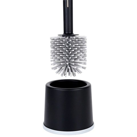 Szczotka do Toalety Silikonowa ze Stojakiem i Dozownikiem Płynu VILDE 40 cm