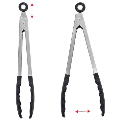 Szczypce Kuchenne Stalowe Silikonowe Uniwersalne z Blokadą ORION 27 cm