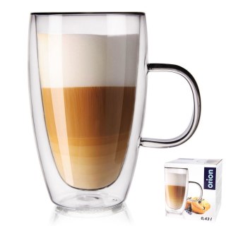 Szklanka Termiczna z Podwójną Ścianką do Kawy Latte Solidna ORION 430 ml