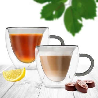 Szklanki Termiczne Zestaw 2 szt. 280 ml ORION Podwójna Ścianka Serce
