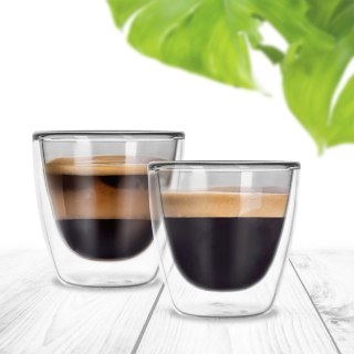 Szklanki Termiczne z Podwójną Ścianką do Kawy Espresso ORION 90 ml 2 szt.