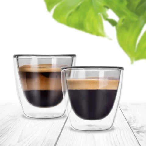 Szklanki Termiczne z Podwójną Ścianką do Kawy Espresso ORION 90 ml 2 szt.